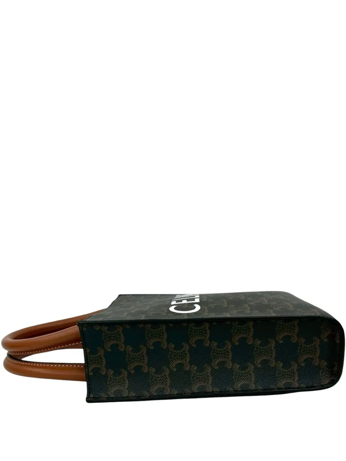 Celine Pre-Owned ミニ Triomphe コーテッドキャンバス バーティカル カバス サッチェル - 画像2