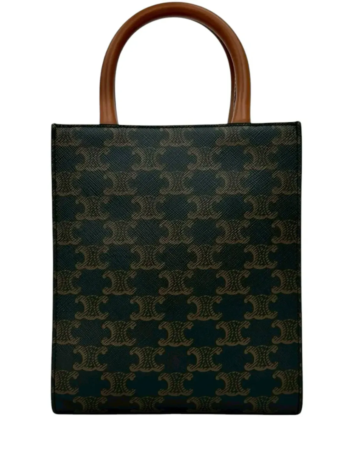 Celine Pre-Owned ミニ Triomphe コーテッドキャンバス バーティカル カバス サッチェル - 画像3