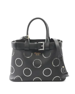 Prada Pre-Owned 2020s スタッズ付きバックル トートバッグ - サムネイル1