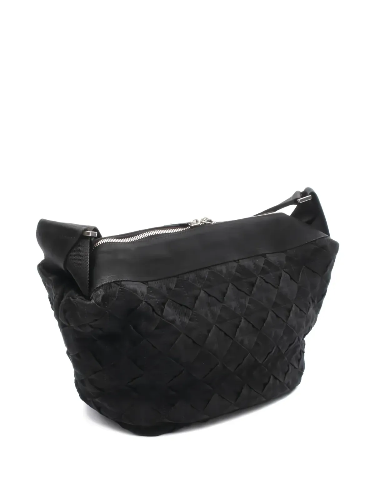 Bottega Veneta Pre-Owned 2010s イントレッチアート ウェビング ショルダーバッグ - ブラック - 画像2