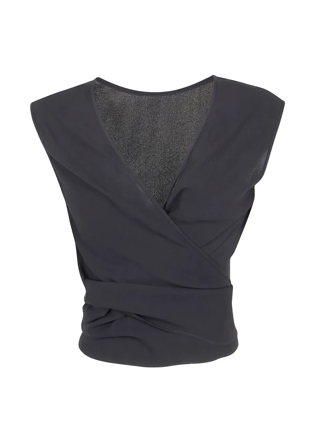 Mantu wrap-tie blouse - Grey - 画像1