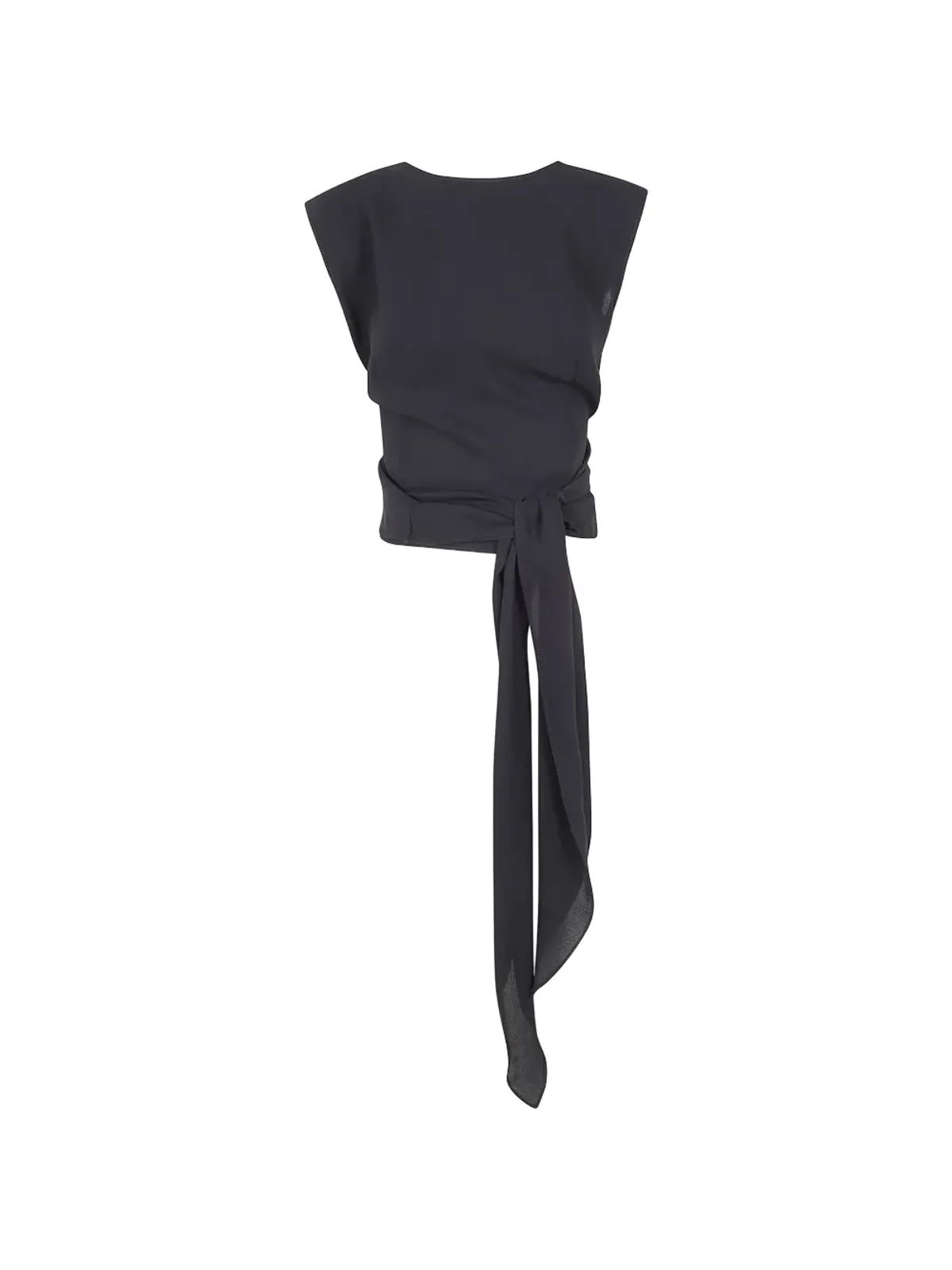 Mantu wrap-tie blouse - Grey - 画像2