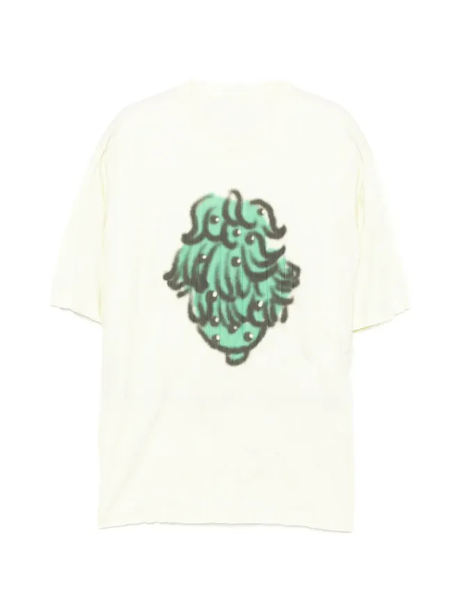 CROQUIS CROQUIS グラフィックプリント プリーツ Tシャツ - イエローの商品画像