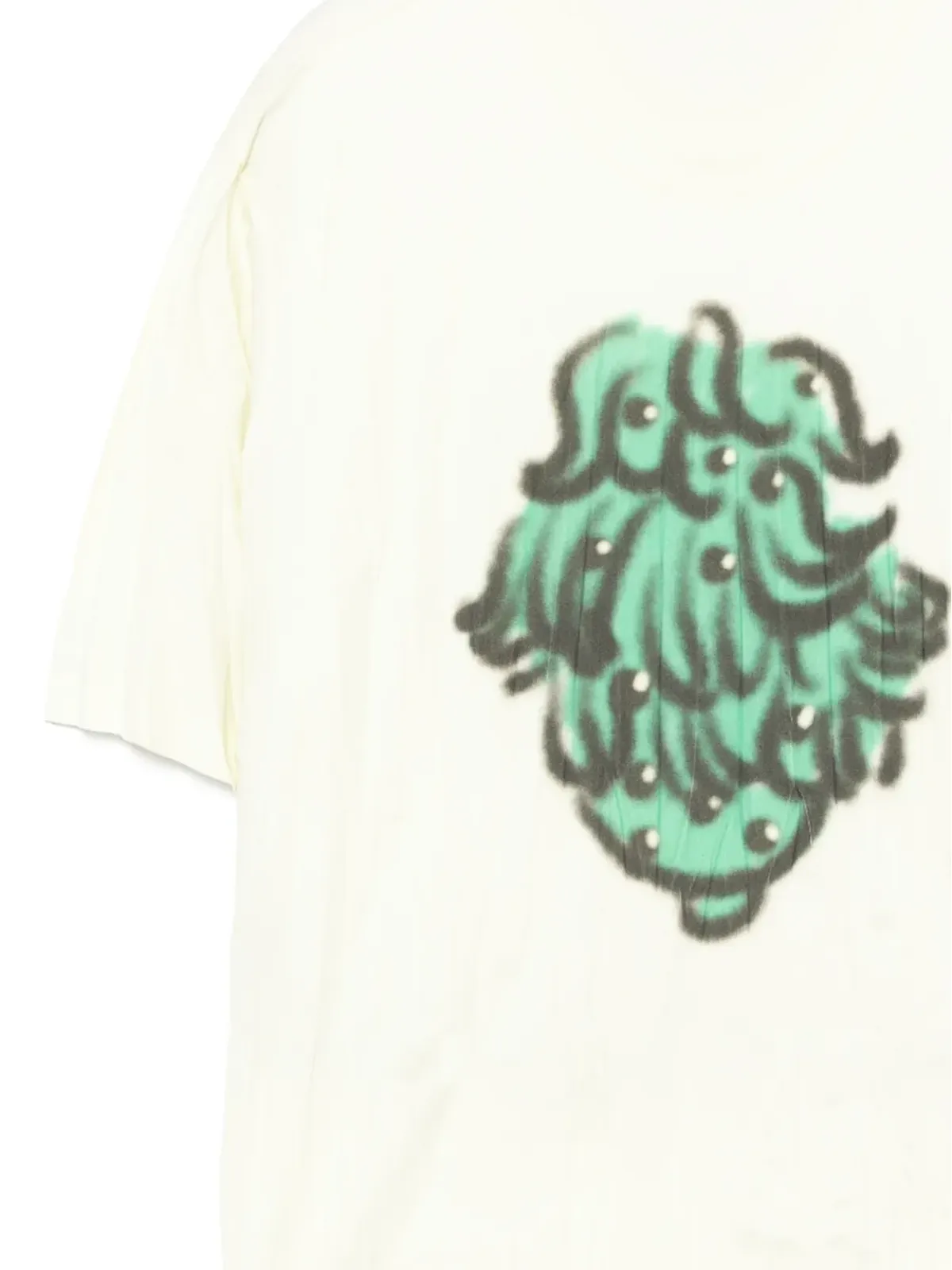 CROQUIS グラフィックプリント プリーツ Tシャツ - イエロー - 画像3