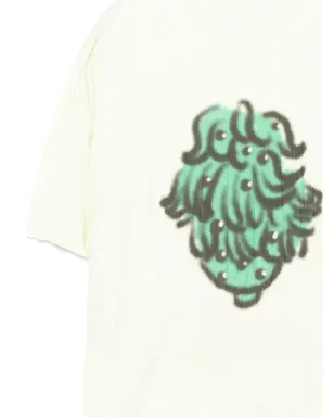 CROQUIS グラフィックプリント プリーツ Tシャツ - イエロー - サムネイル3