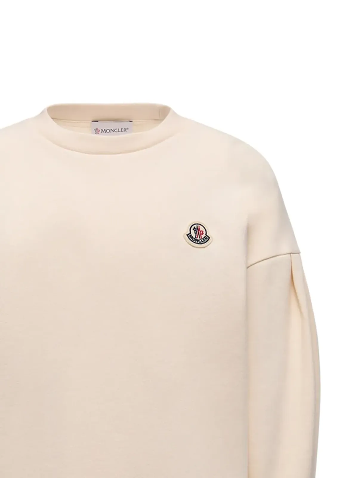 Moncler Enfant クルーネック ベージュ スウェットシャツ - 画像2