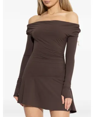 Bond-eye dress - Brown - サムネイル3