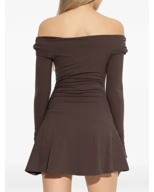 Bond-eye dress - Brown - サムネイル4