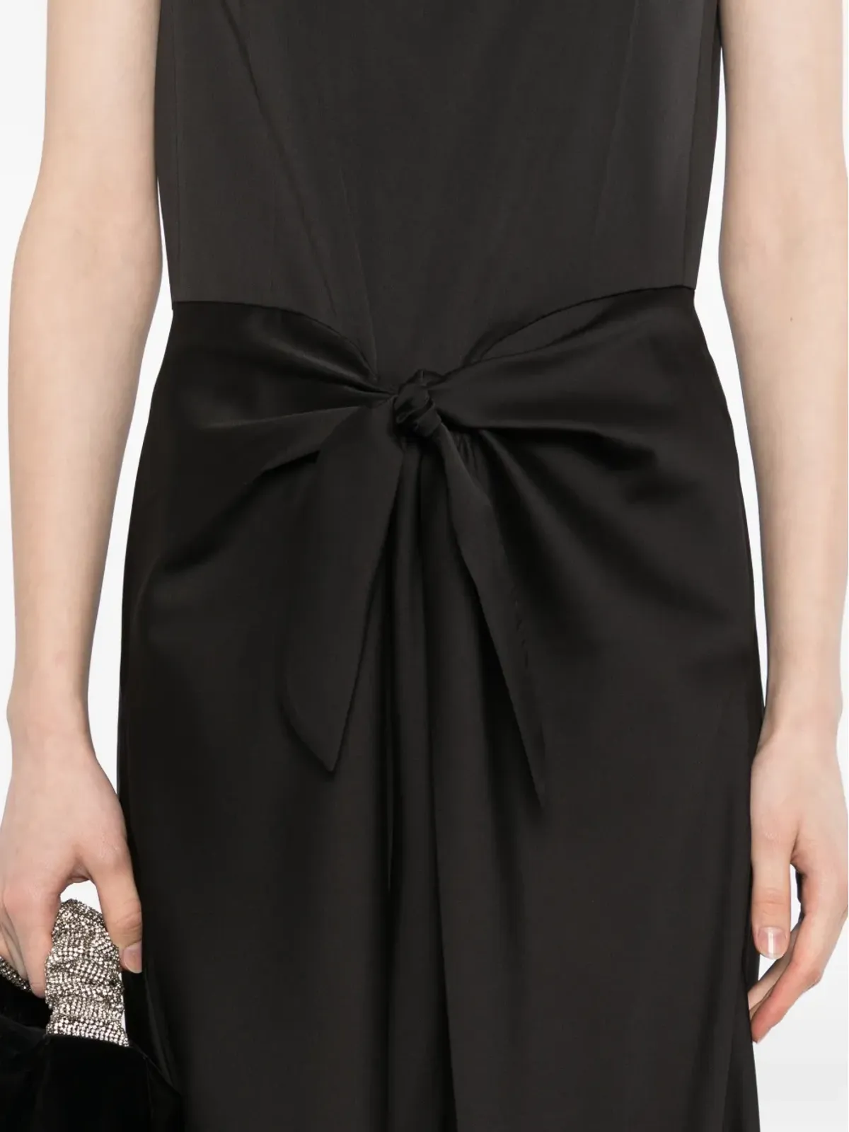 LESS Origami midi dress - Black - 画像5