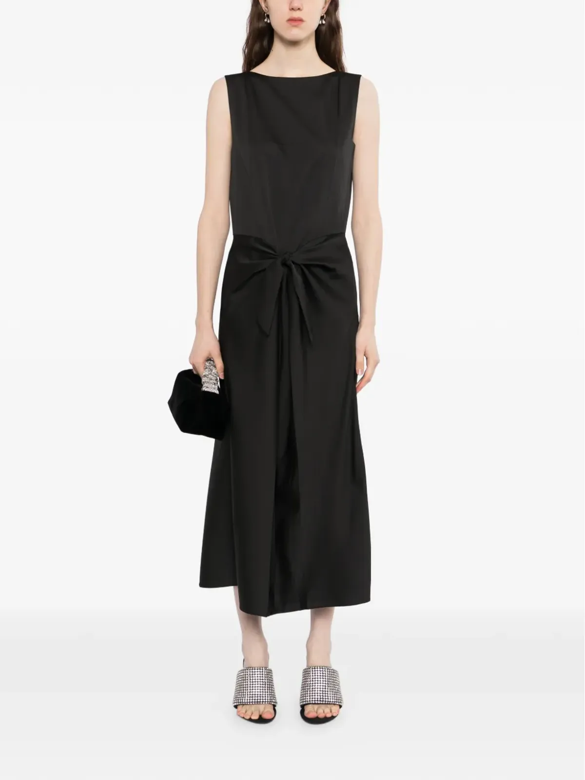 LESS Origami midi dress - Black - 画像2