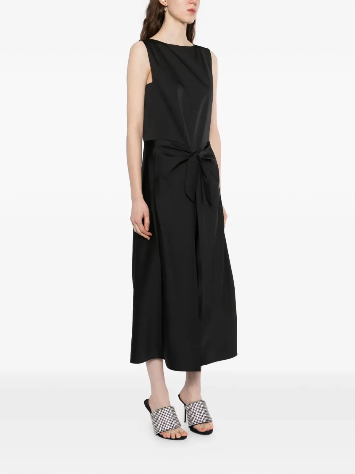 LESS Origami midi dress - Black - 画像3