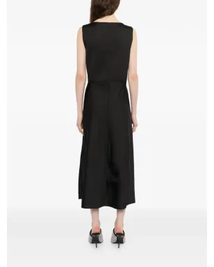 LESS Origami midi dress - Black - サムネイル4