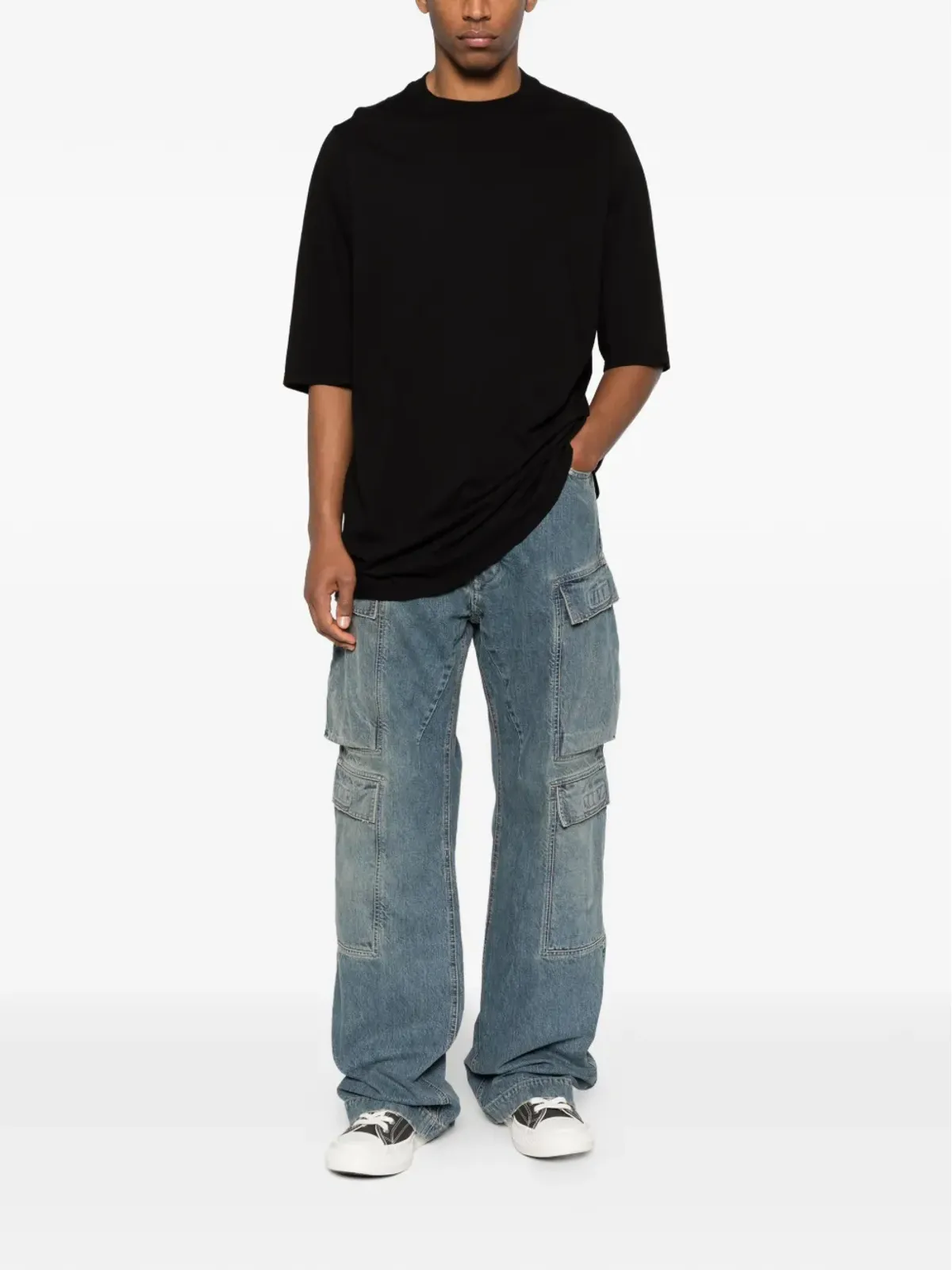 Rick Owens DRKSHDW ディストレスドカーゴジーンズ - 画像2