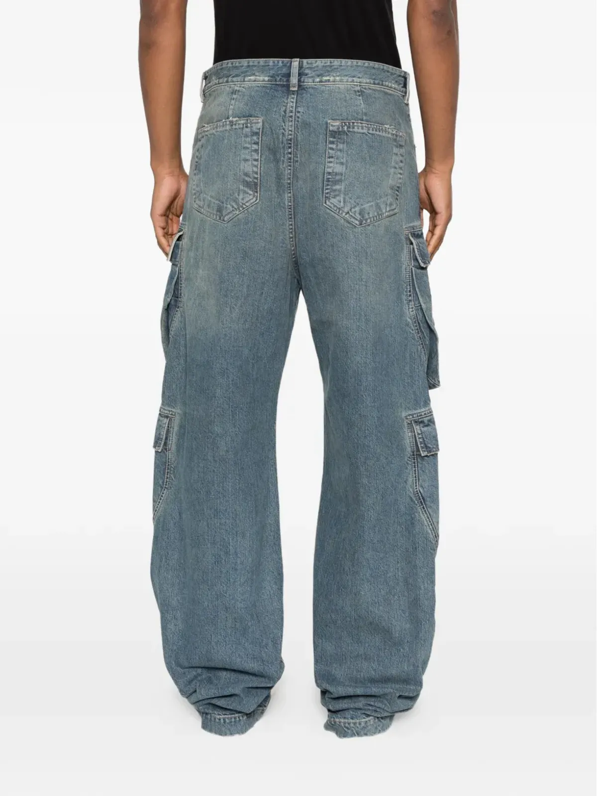 Rick Owens DRKSHDW ディストレスドカーゴジーンズ - 画像4