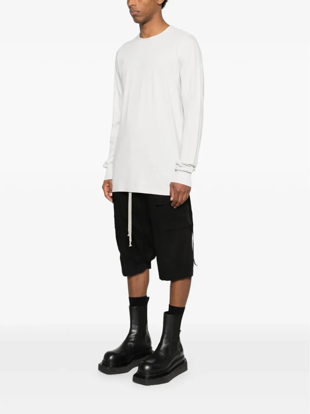 Rick Owens DRKSHDW Level Ls long-sleeve T-shirt - White - 画像3
