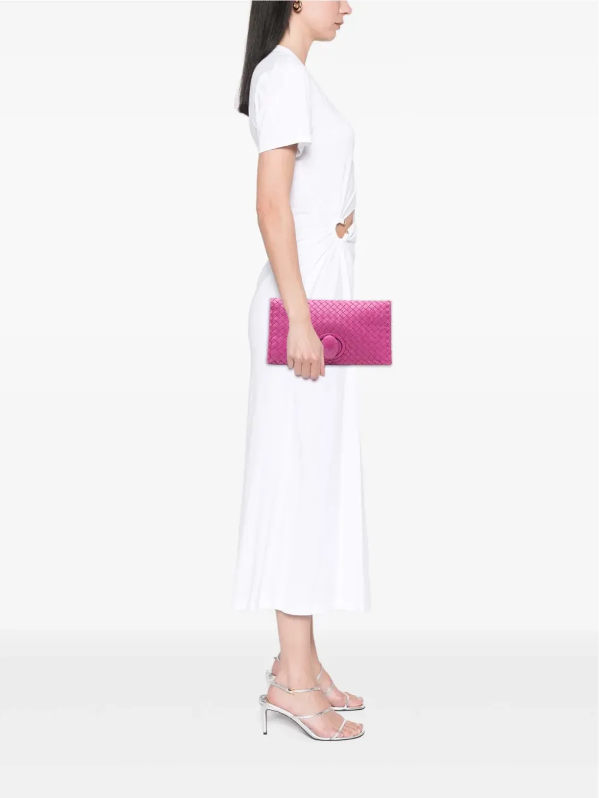 Bottega Veneta Pre-Owned 2011 イントレチャート ターンロック クラッチバッグ - 画像2