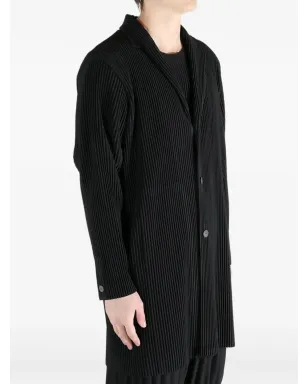 Homme Plissé Issey Miyake プリーツボタン留めコート - サムネイル4
