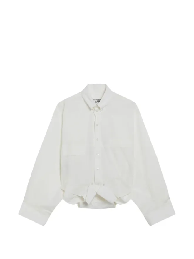 MM6 Maison Margiela MM6 Maison Margiela アシンメトリックポプリンシャツの商品画像