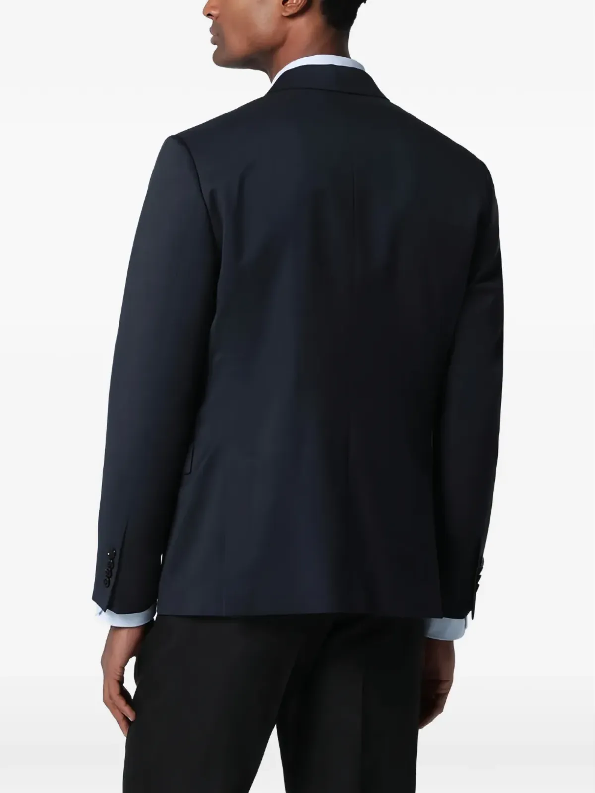 Lardini wool double-breasted jacket - Blue - 画像3