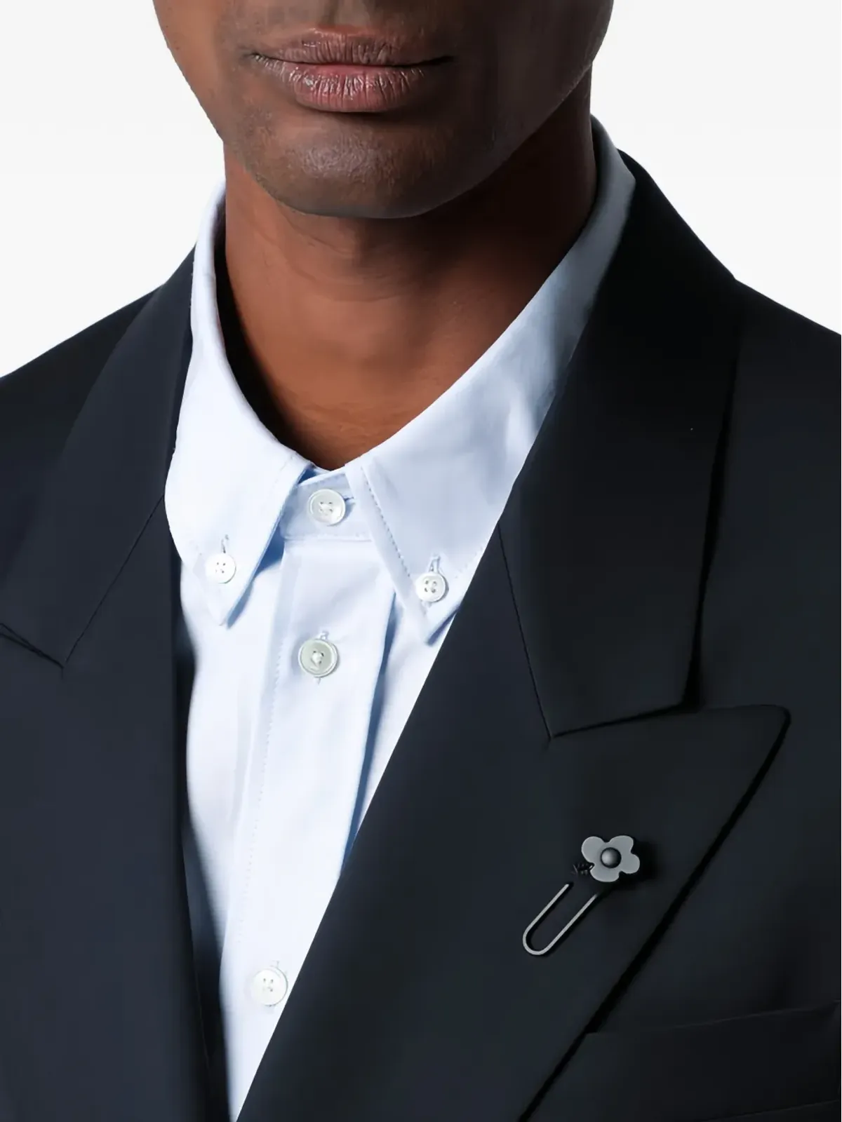 Lardini wool double-breasted jacket - Blue - 画像4