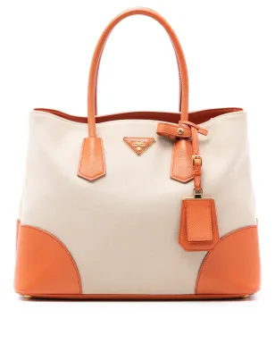 Prada Pre-Owned サフィアーノ トリム付きキャンパス地 ダブルサッチェル - サムネイル1