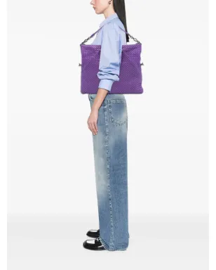 Bottega Veneta Pre-Owned ボッテガ・ヴェネタ 中古 ミディアム ナパ イントレッチャート コンバーチブル トート サッチェル - サムネイル2