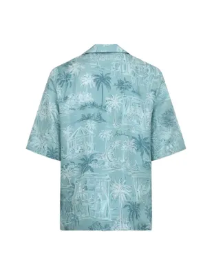 AMIRI プリント入りシルクシャツ - ブルー - サムネイル5