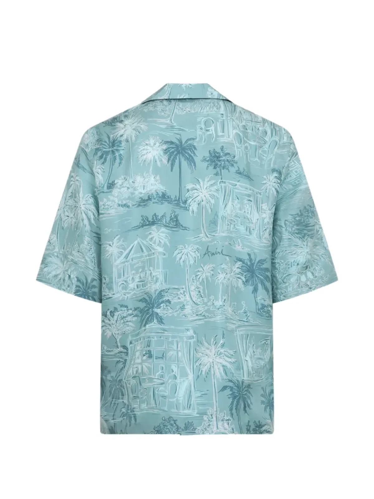 AMIRI プリント入りシルクシャツ - ブルー - 画像2