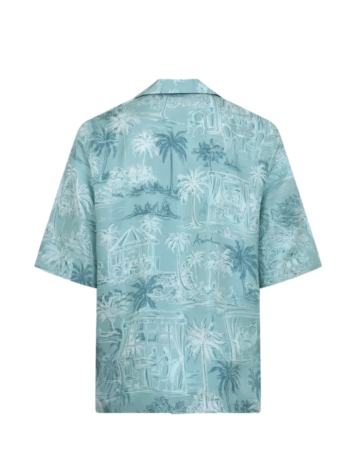 AMIRI プリント入りシルクシャツ - ブルー - 画像3