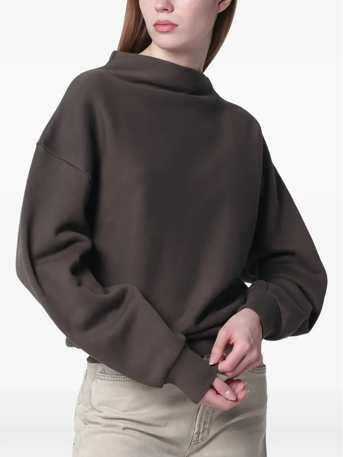 6397 ドロップショルダー スウェット - Brown - 画像1