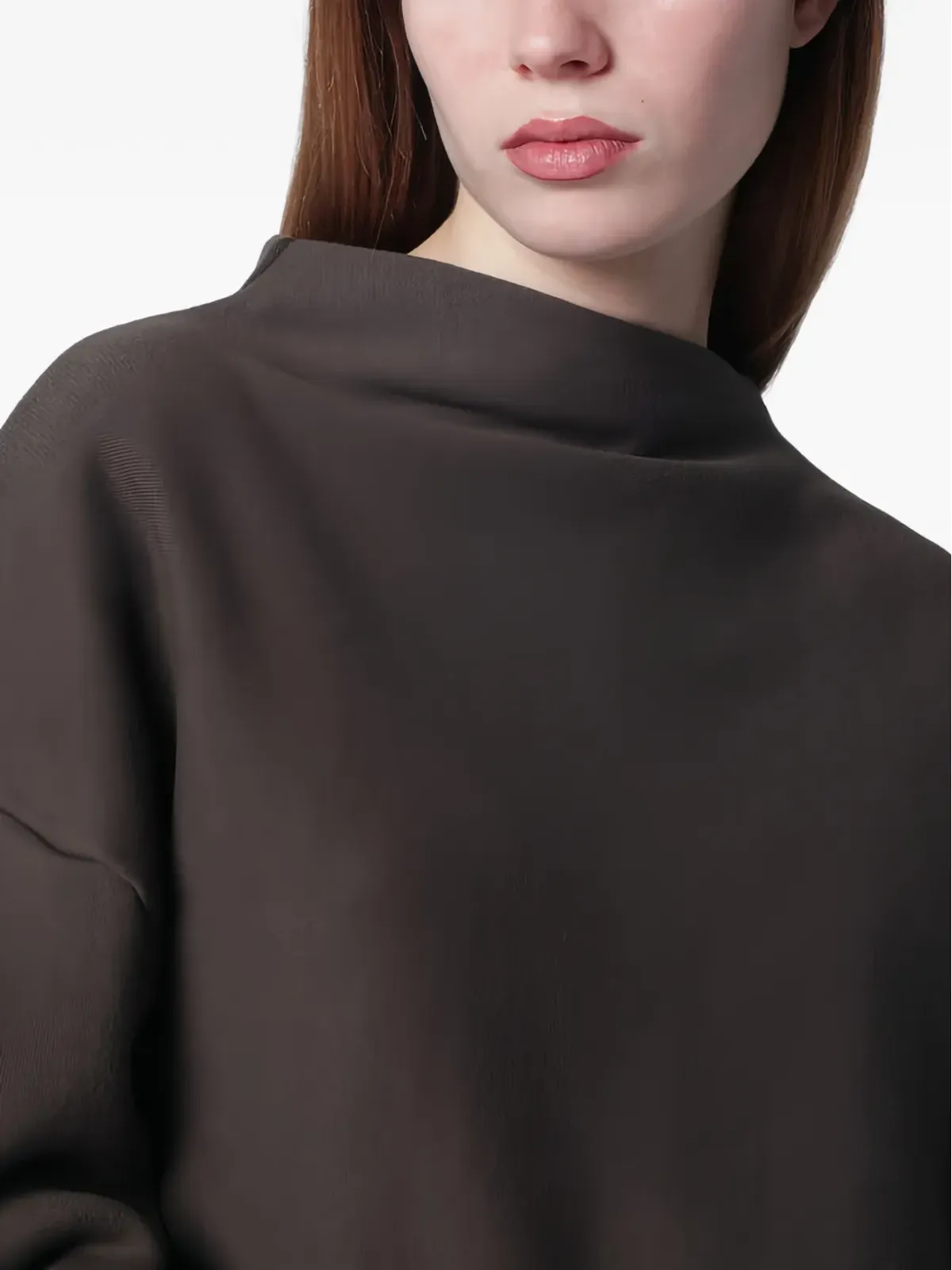 6397 ドロップショルダー スウェット - Brown - 画像4