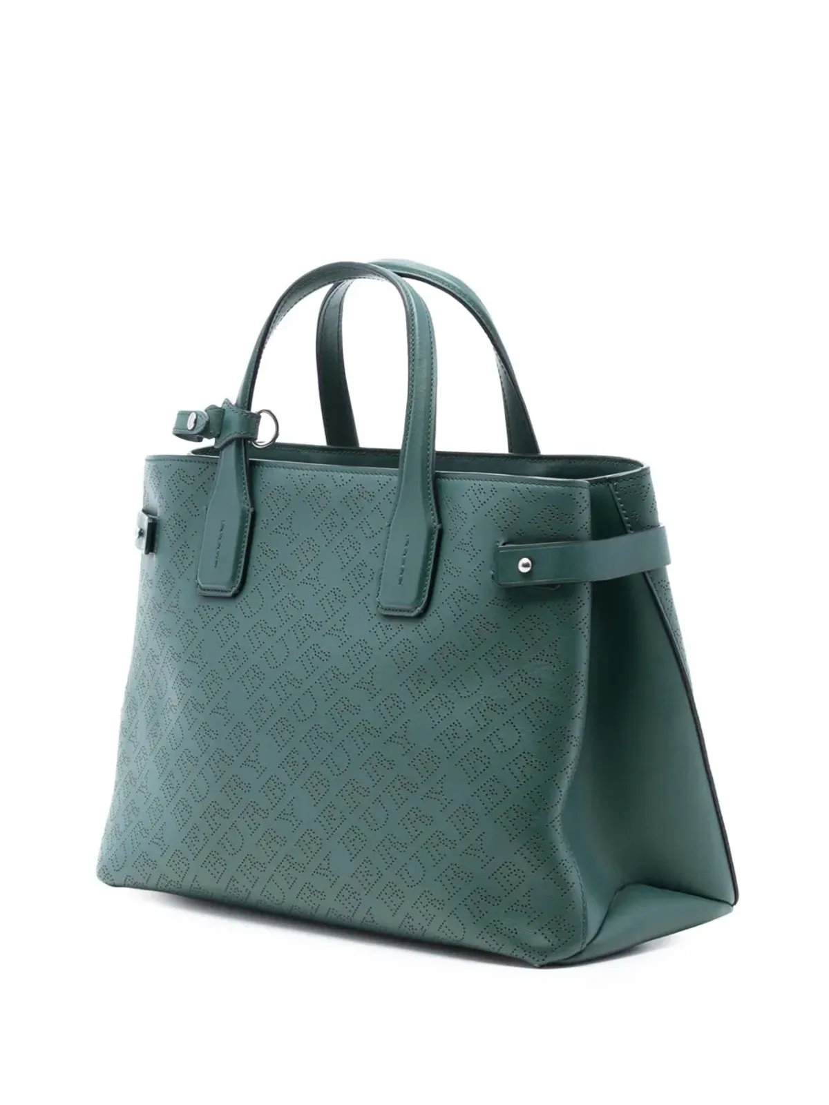 Burberry Pre-Owned パンチングレザー バナー・サッチェル - 画像3
