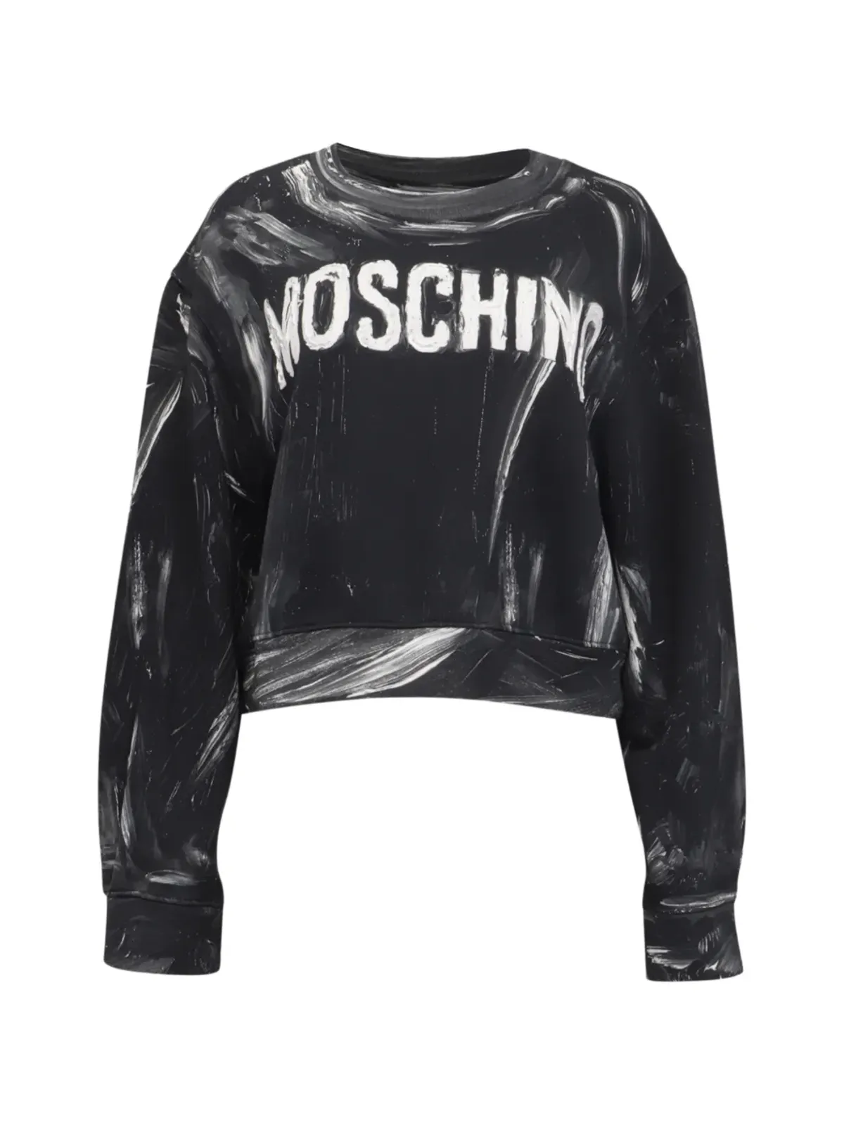Moschino Pre-Owned クチュール ロゴ ペイント スウェットシャツ - ブラック - 画像1