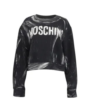 Moschino Pre-Owned クチュール ロゴ ペイント スウェットシャツ - ブラック - サムネイル1