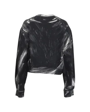 Moschino Pre-Owned クチュール ロゴ ペイント スウェットシャツ - ブラック - サムネイル2