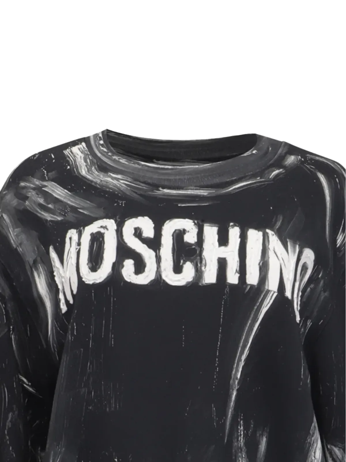 Moschino Pre-Owned クチュール ロゴ ペイント スウェットシャツ - ブラック - 画像4