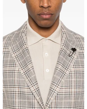 Lardini チェック柄シングルブレストジャケット - サムネイル5