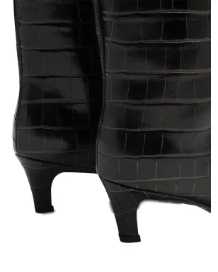 TOTEME クロコ型押し膝丈ブーツ - サムネイル5