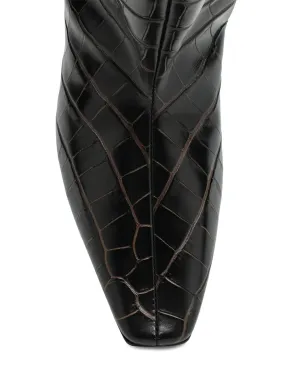 TOTEME クロコ型押し膝丈ブーツ - サムネイル4