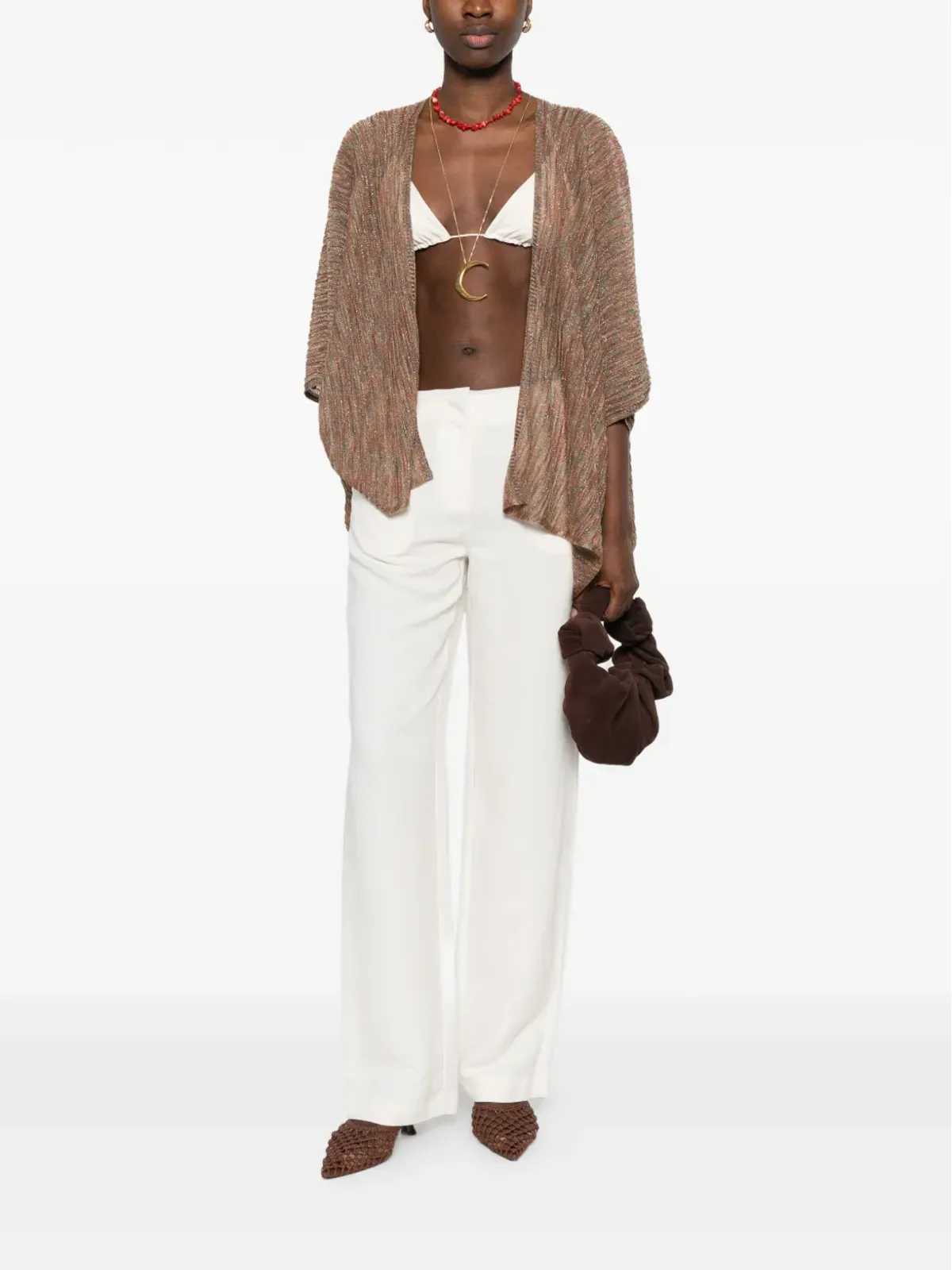 Momoni Divina striped jacket - Orange - 画像2