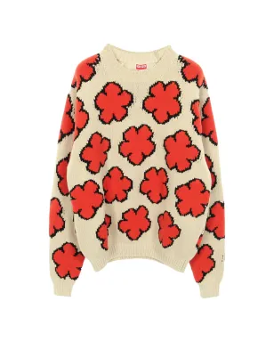 Kenzo Pre-Owned 20sボケ花柄セーター - サムネイル1