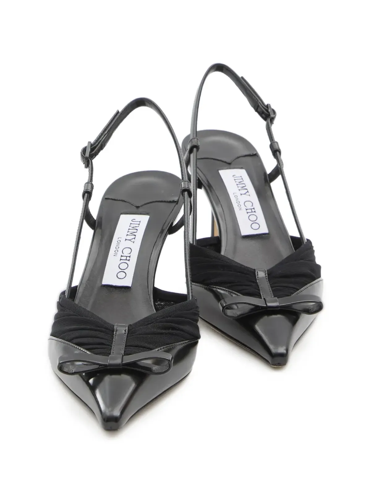 Jimmy Choo チュールボウ アフィア パンプス ブラック - 画像4