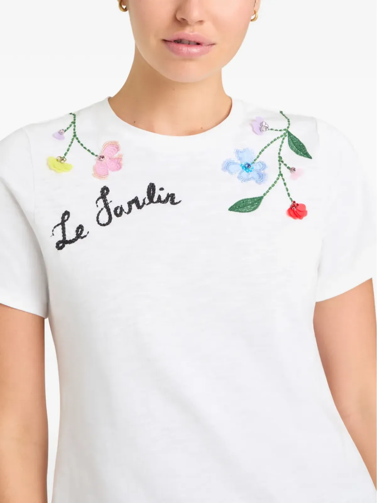 Cinq A Sept 3Dフローラル ヴァイン Tシャツ - 画像5