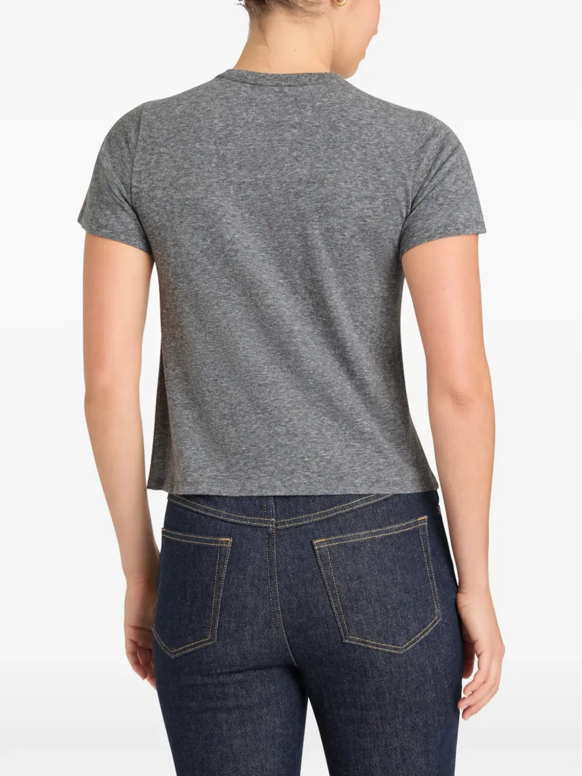 Cinq A Sept クリスタル・アムール・ハート・シュランクドTシャツ - Grey - 画像4
