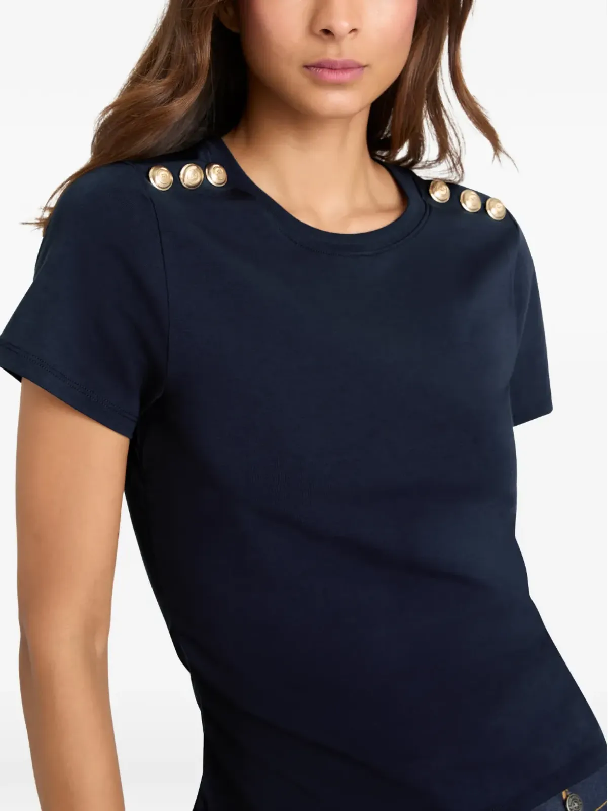 Cinq A Sept ジャスパー ボタンディテール Tシャツ - 画像5