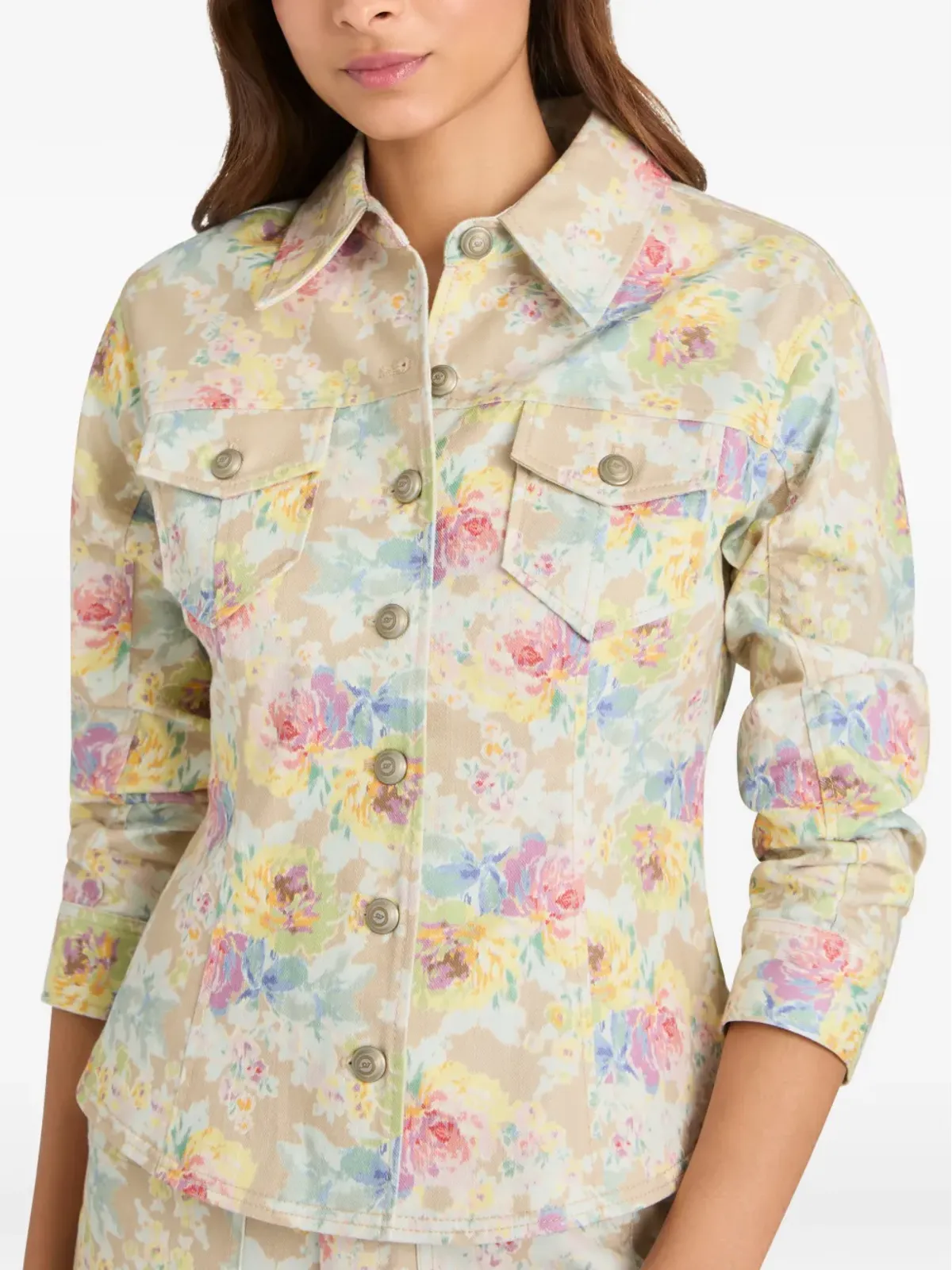 Cinq A Sept Canyon Ikat Bouquet デニムジャケット - Neutrals - 画像3