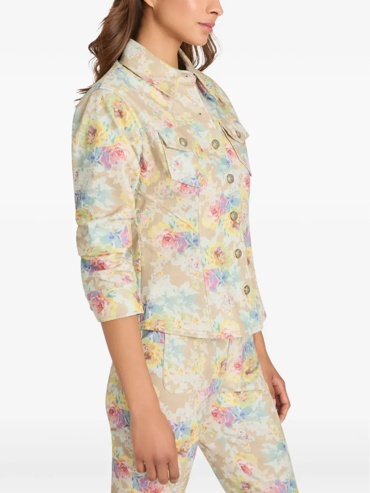 Cinq A Sept Canyon Ikat Bouquet デニムジャケット - Neutrals - 画像4