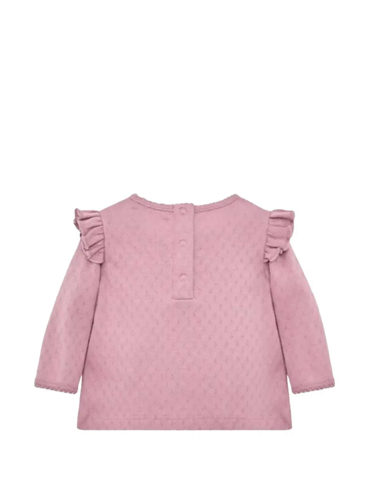 Moncler Enfant フリル付き長袖Tシャツ - 画像2