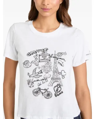 Cinq A Sept ラインストーン・ドゥードル・シュランクドTシャツ - サムネイル4
