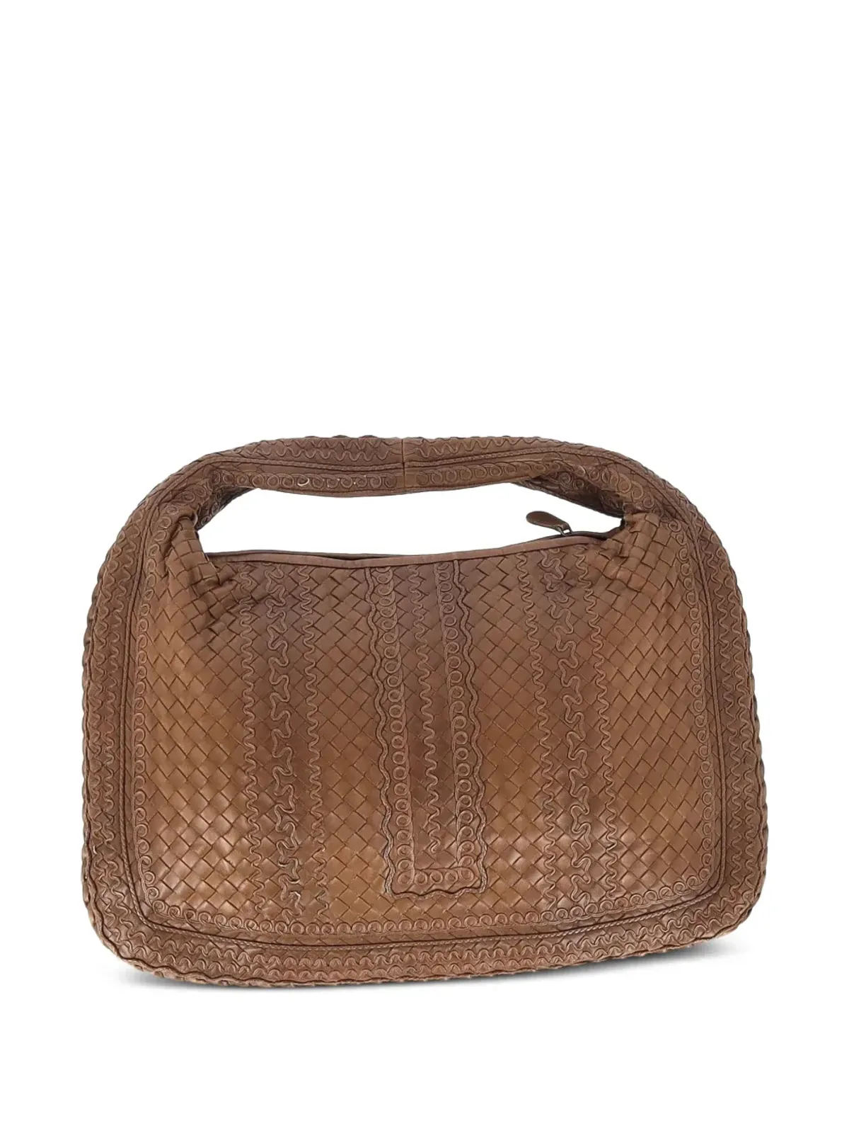 Bottega Veneta Pre-Owned ウェーブンレザー ホーボー バッグ - 画像2